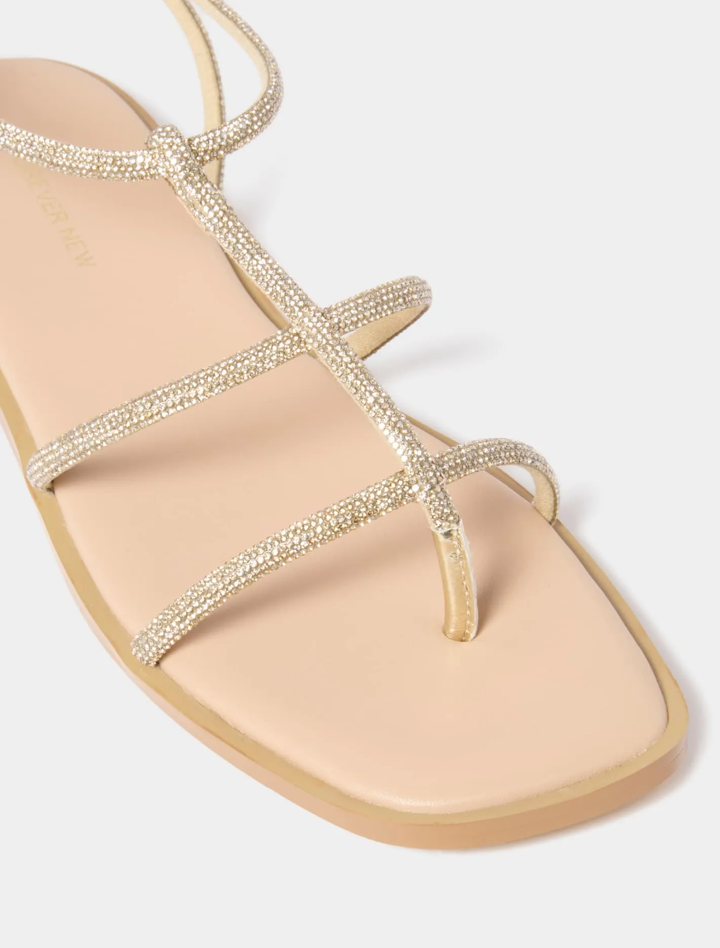 Trixie T-Bar Diamante Flat Sandal