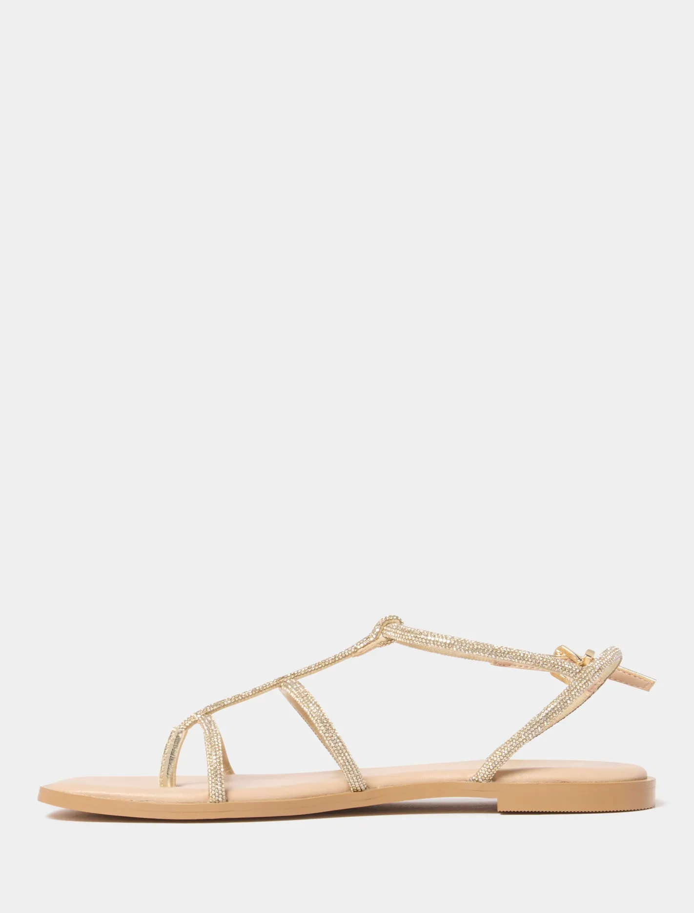 Trixie T-Bar Diamante Flat Sandal