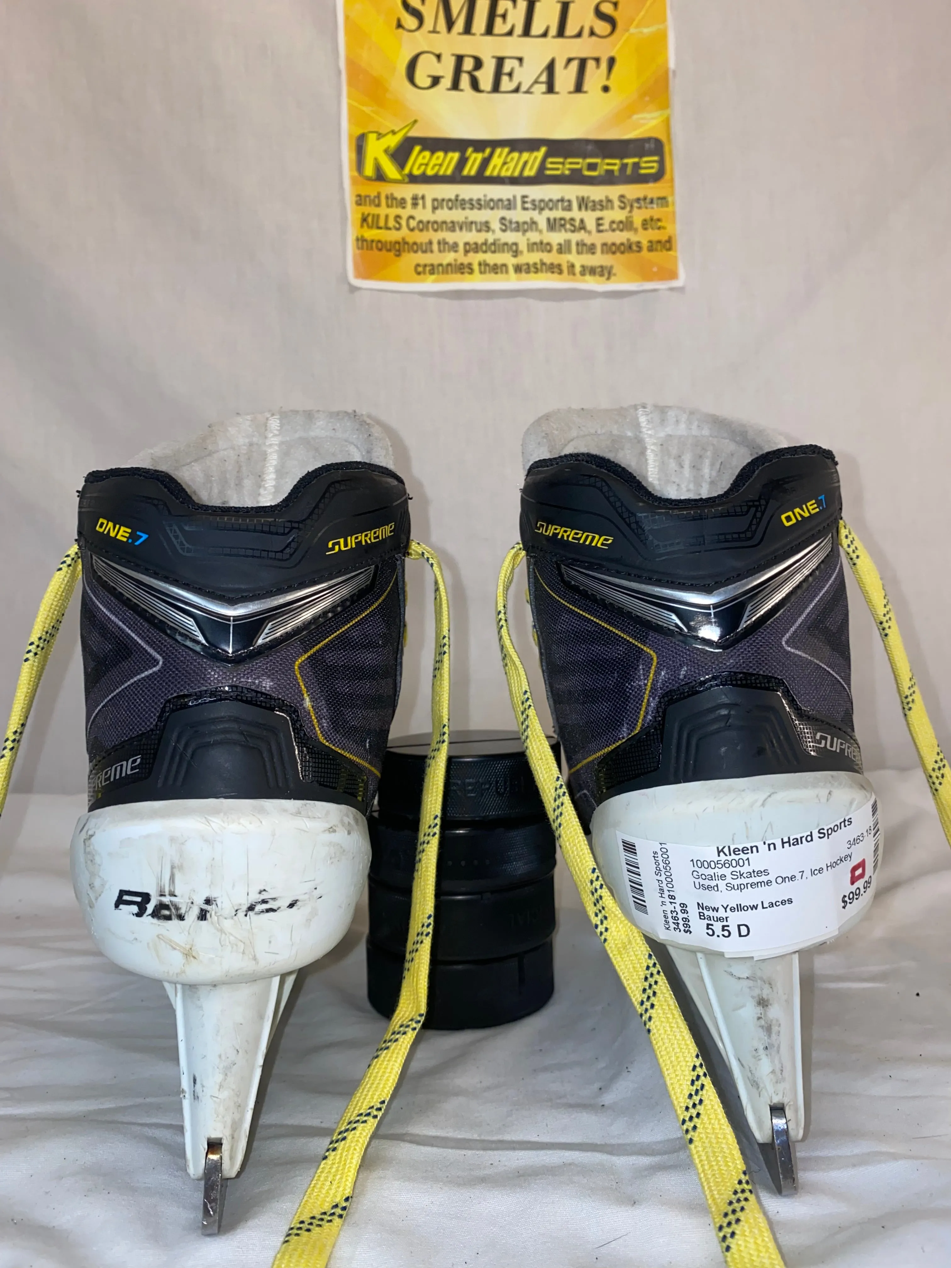 Used Bauer Supreme One.7 Size 5.5 D Ice Hockey Goalie Skates