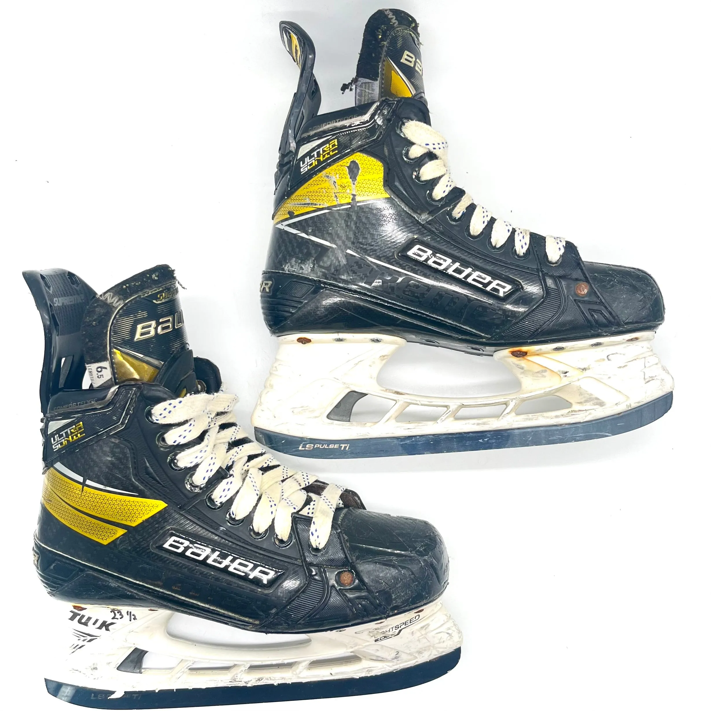 Used Bauer Supreme Ultrasonic Pro Stock Hockey Skates - Size 6.5 Fit 3