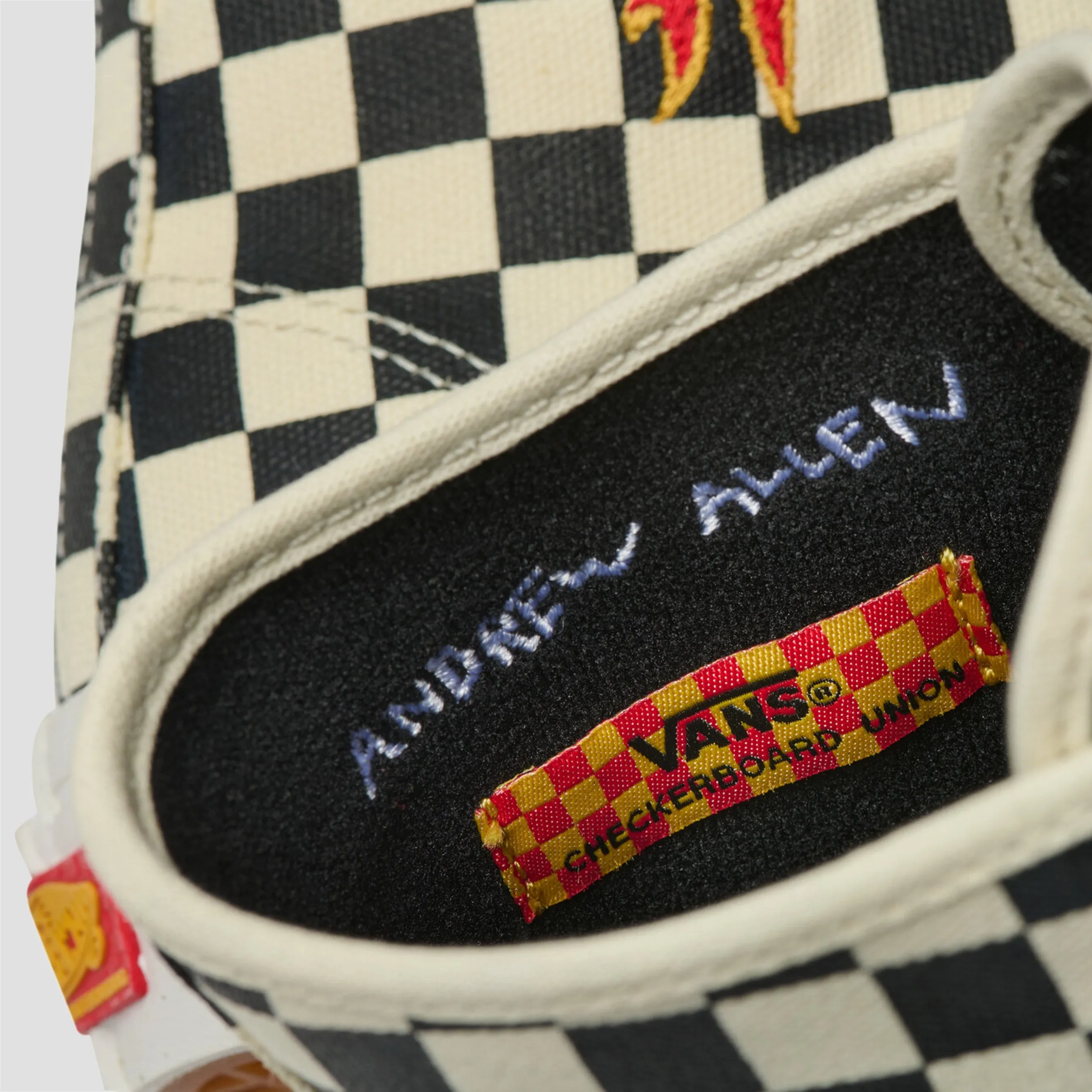 Vans Skate Authentic High Andrew Allen Skate Shoes Checkerboard