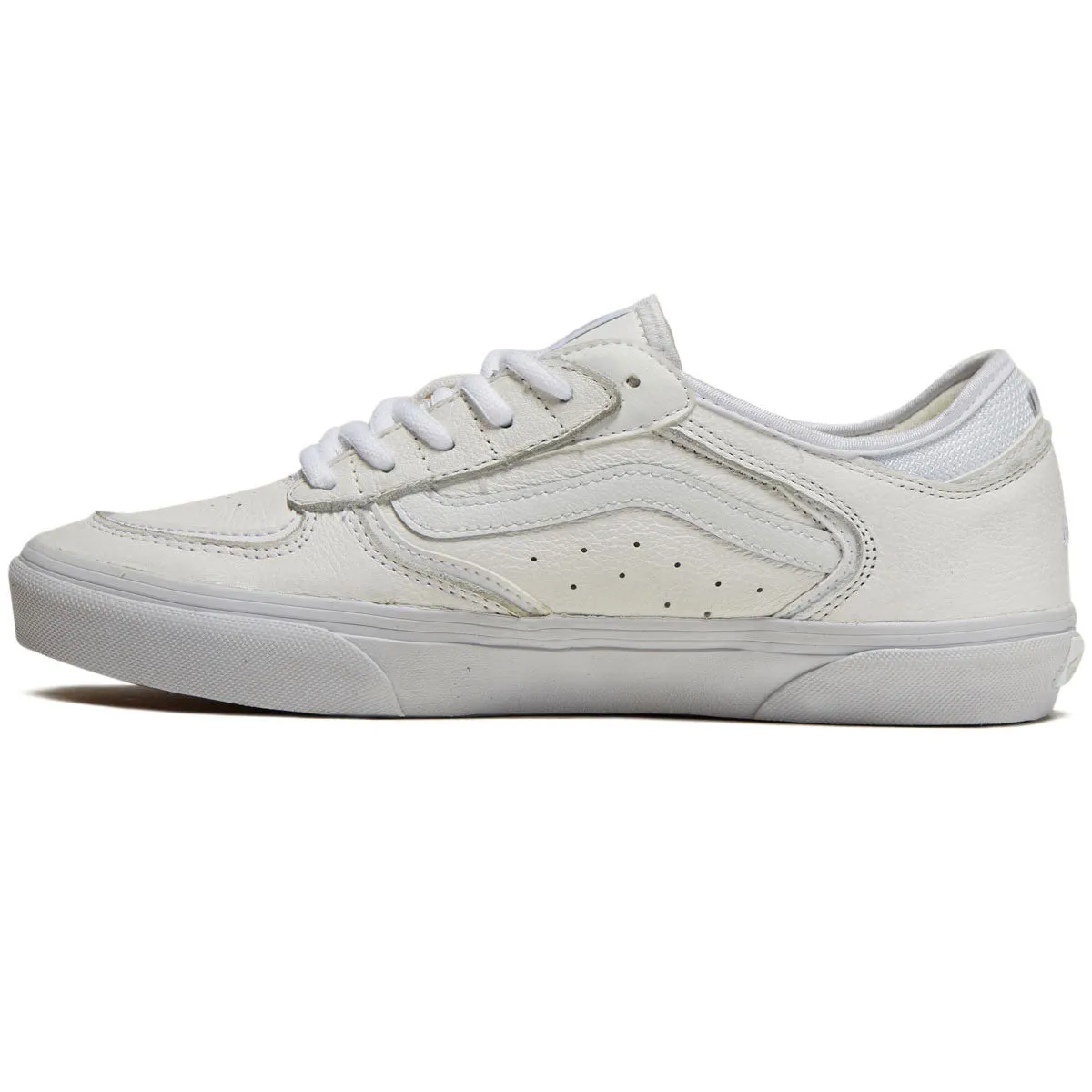 Vans Skate Rowley Shoes - Leather White/White