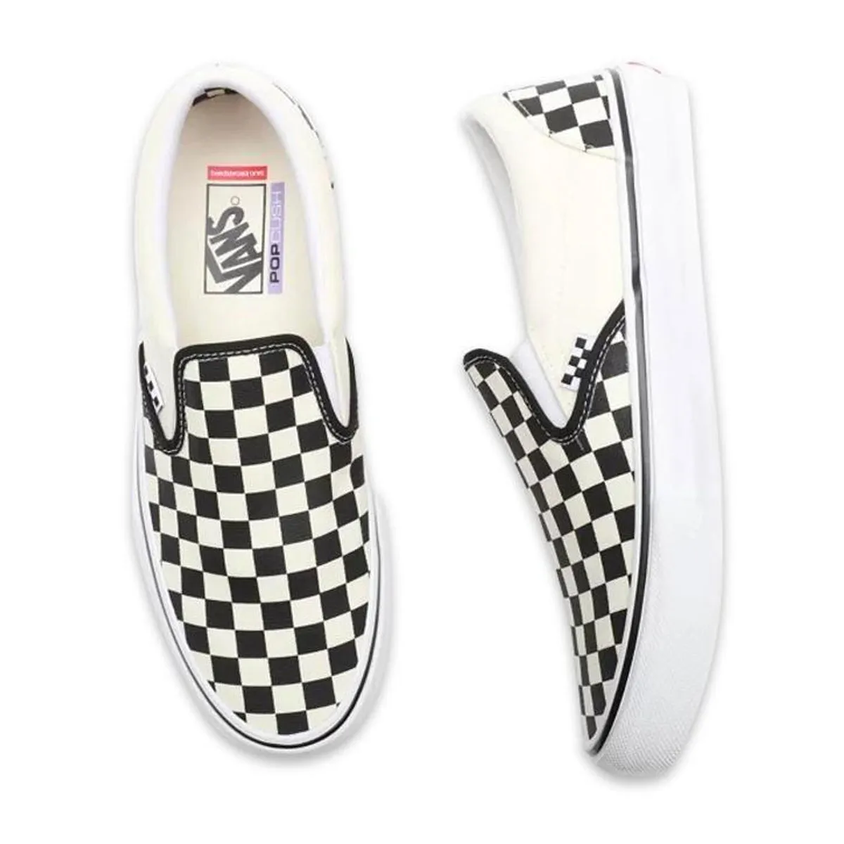 Vans - Skate Slip On Checkerboard Shoes Black/Off White