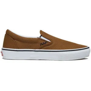 Vans Skate Slip-On Shoes - Duck Canvas Golden Brown