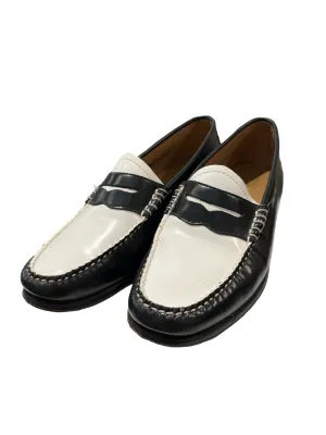 Weejuns Penny Black & White Leather Loafers /7M