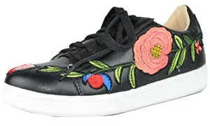 Women's Celine-1 Floral Embroidered Platform Fashion Sneaker Shoes