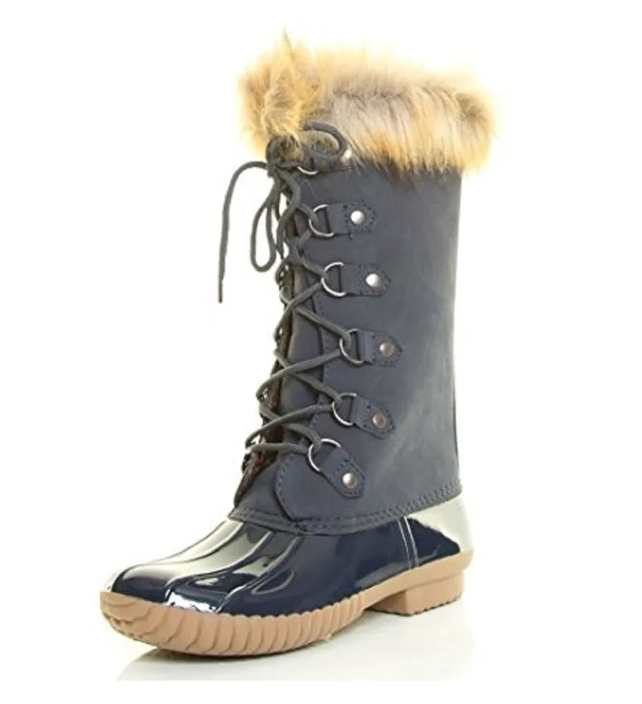 Women's Dylan Lace Up Tall Rain & Snow Winter Duck Boots