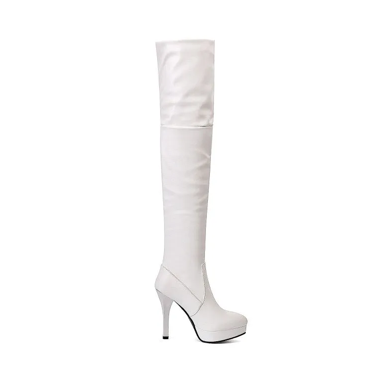 Women's High Heel Platform Thigh High Boots